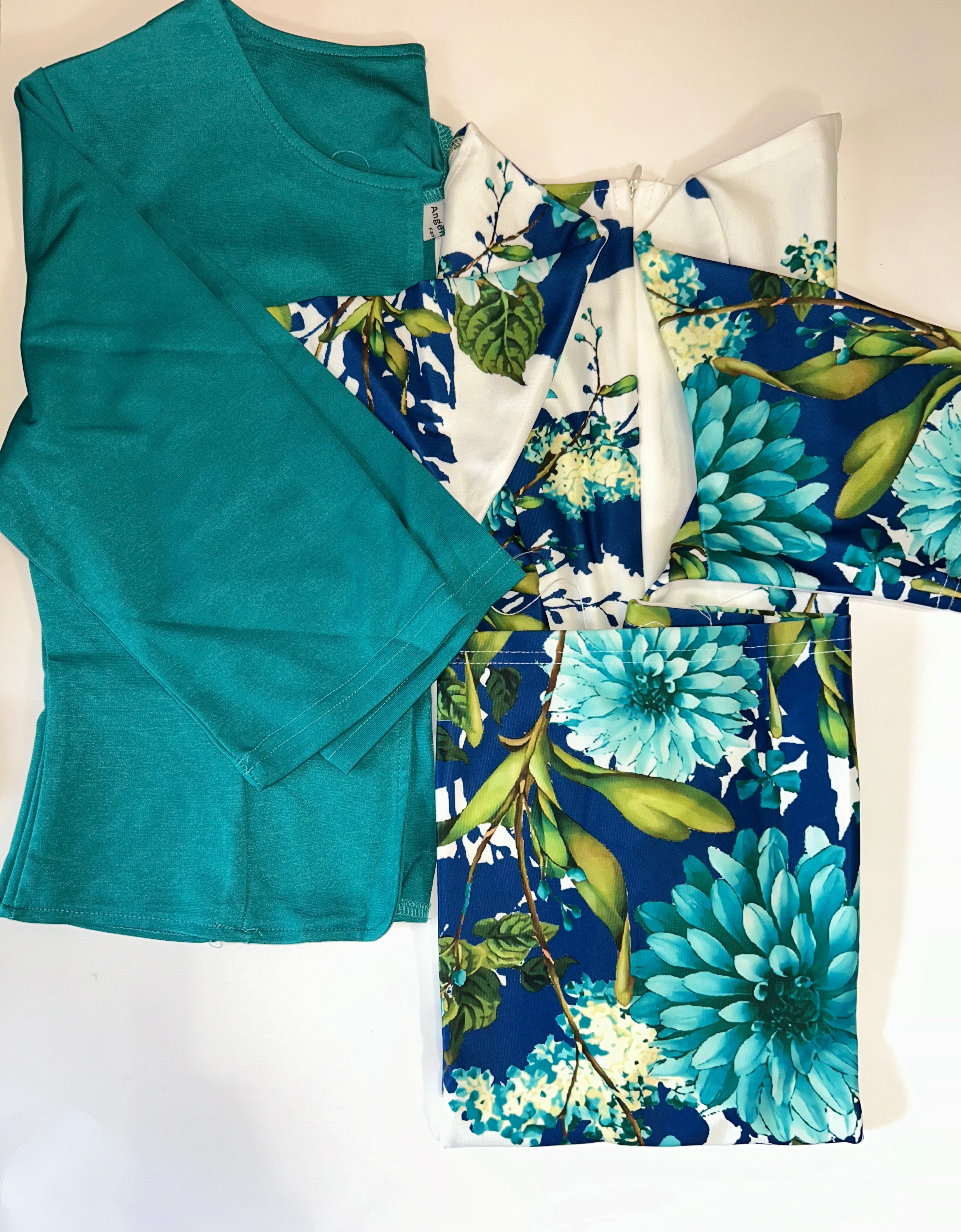 2-Piece Flower Dress