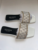 Diamond Pearls Slide Sandals