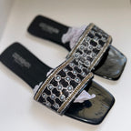 Diamond Pearls Slide Sandals